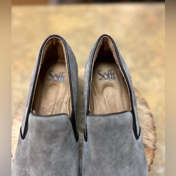 Soft Velina Grey Modern Suede Loafers - Picture 8 of 10